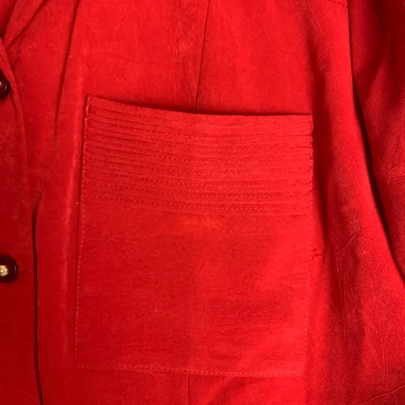 Vintage Red Secretary  Dress Belted Church Business SIZE 12| Charles Caroll - Picture 11 of 12